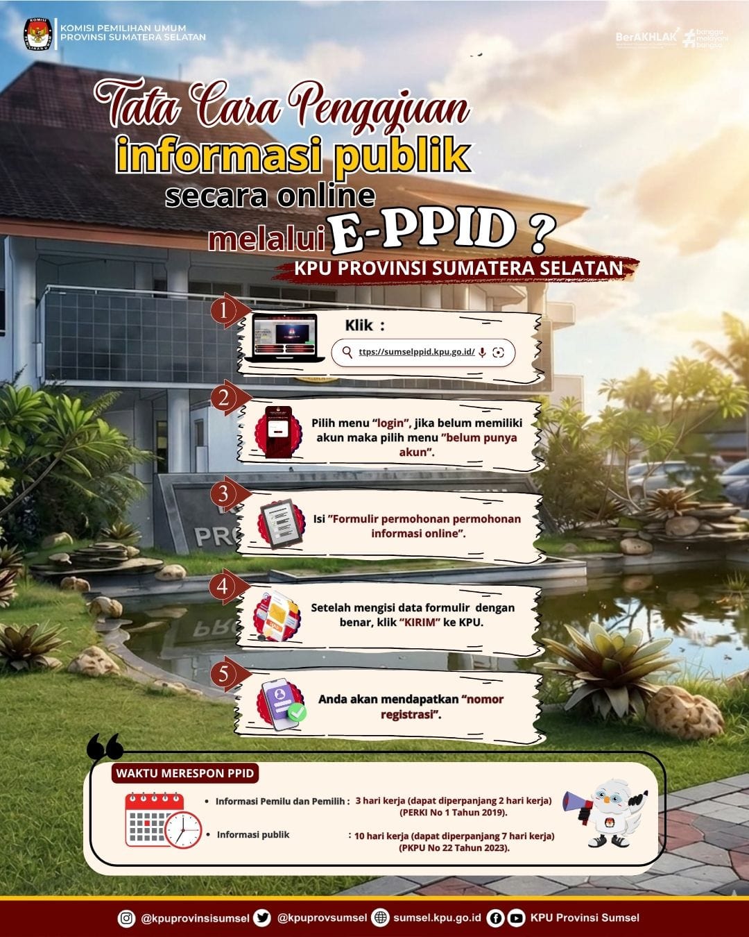 Tata Cara Pengajuan Informasi Publik Melalui ePPID di KPU Prov Sumsel